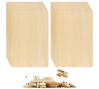 10pcs Basswood Sheets 300 x 200 x 1.5 mm Plywood Sheets Unfinished Wood Board MDF Blank Sheets DIY Model Wood Plate for Woodcraft Model, Crafts, Pyrography, Painting, Stenciling, Home Decor
