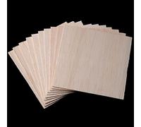 10PCS Basswood Sheets 4 X 4 X 0.4 Inch Unfinished Balsa Wood Sheets for Cricut Maker, Laser Cutting, Wood Burning, Architectural Models, Staining
