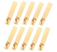 10Pcs Bb Clarinet Reeds, Clarinet Reeds for Clarinet, Traditional Reeds with Thinner Vamp Cut & Unfiled for Beginners (Reed-Strength 2.0)