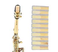 10PCS Bb Soprano Saxophone Traditional Reeds 2.5 Strength Sax Reeds with Storage Box for Beginner or Professional Players
