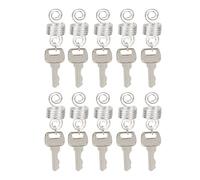 10pcs Beard Beads Keys Springs Beard Ornaments for Men Women Hair Braiding Decoration