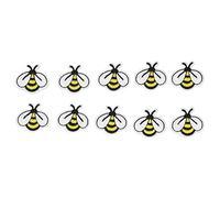 10Pcs Bee Embroidered Iron on Patches,Iron on Embroidered Applique Patches Cute,1.1 x 1.2inch DIY Patche Stickers Cute Bumble Animal Cloth Applique Badge