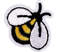 10Pcs Bee Sewing Patches Iron on Embroidered Applique Patches Decorative Sewing Animal Patch Stickers for Bags Jackets Jeans Clothes DIY Patches