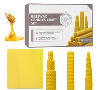 10PCS Beeswax Candle Set Taper Handmade,Beeswax Candles, Candle Wax,Yellow Candle Sticks,Handmade Natural Dinner Candles,Honeyc/omb Texture, Natural Beeswax Candles,10-Hour Long Burning,Eco-Friendly