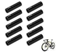 10Pcs Bicycle Shift Cable End Caps, 4mm Bike Derailleur Shift and Brake Wire Housing Ferrule End Caps, Bike Brake & Throttle Cable Crimp Ends for Road & Mountain Bicycles (Black)