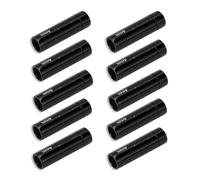 10Pcs Bicycle Shift Cable End Caps, Aluminum Alloy 4mm/0.2in Bike Brake Throttle Cable End Fittings Bike Derailleur Shift and Brake Wire Cables Housing Ferrule Ends Cap for Cycling (Black)