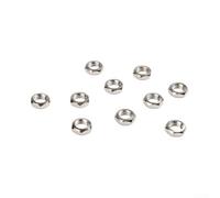 10pcs Bicycle Valve Locking Nuts Copper Alloy Silver | for durable copper alloy, rust-resistant finish, 10pcs pack, fits for presta valves, long-lasting performance(E)