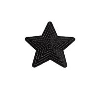10pcs Big Sequined Star Patches Embroidery Glitter Fabric Appliques DIY Patchwork Crafts Sewing Jeans Coats Badge Suits for DIY Clothes Backpacks Jackets Shoes(Black)