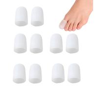 10Pcs Big Toe Tubular Dressing Bandage Caps Guard Reusable Big Toe Caps Gel Toe Protectors Nail Off Protectors Ingrown Toenail Tubes Sleeves Callus Cushion Blisters Bunion Corrector