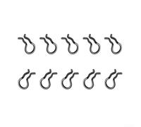 10pcs Bike Brake Caliper Spring Clips for Stainless Steel Material, Easy Replacement (Black)