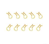10pcs Bike Brake Caliper Spring Clips for Stainless Steel Material, Easy Replacement (Yellow)