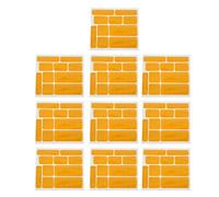 10Pcs Bike Chainstay Protector Stickers, PVC Scratch Resistant Frame Protection for Mountain Road Hybrid Bikes, DIY Chain Stay Guard with 100 Pieces Rectangles Squares (Yellow)