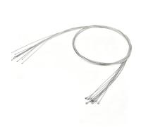 10pcs Bike Gear Cable Set with 10 End Caps, Anti-Fraying 2m Universal Cycle Derailleur Inner Wire, Galvanised Steel Shift Cables Compatible with Shimano SRAM 7 Speed Shifter Lever