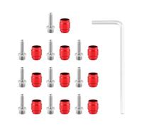 10pcs Bike Hydraulic Disc Brake Oil Needle Olive Head with one 2mm Hex Key Kit for AVID SRAM Stealth-A-Majig (Red)