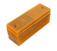 10pcs Bike Reflector Yellow ABS Plastic for Trailer | Easy Installation, Fade Resistance, Enhanced Visibility, Decoration Use, Truck Accessory, Yellow Finish