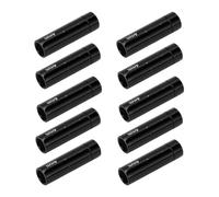 10Pcs Bike Shift Cable End Caps, 4mm/0.2in Aluminum Alloy Bicycle Inner Cable Caps Bike Brake Cable End Cap Housing Ferrules Crimps for Mountain Road Bicycle Shift Cable End Caps (Black)