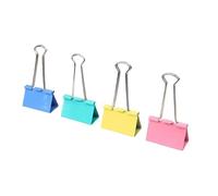 10Pcs Binder Clips Metal Fold Back Small Paper Clip Clamp 15mm/19mm/25mm/32mm Office for Home Storage for Office Supplies, Home, Kitchen, Shops(25mm-Colorful)