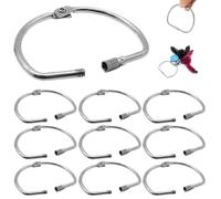10PCS Binder Rings 3 in, D-Shaped Loose Leaf Binder Rings, Metal Rings Easy Locking and Secure Opening Book Rings with Screw Lock, Metal Rings for Index Cards, Flash Cards, Crafts