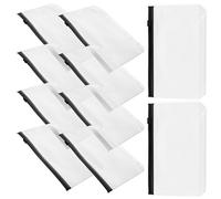 10pcs Binder Zipper Pouch A6 6 Hole PVC Document Organizer Black