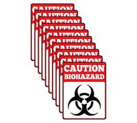10PCS Biohazard Stickers Sign Decals Biohazard Warning Sign for Labs Self-Adhesive Vinyl Toxic Waste Sticker for Labs Hospitals Factories and Industrial Use Warning Stickers for Lab 4 X 5.4 In