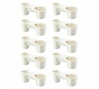 10Pcs Bird Cage Water Dispenser, White Cage Bird Water Drinker Cup Automatic Bird Drinker Cups Accessories for Chicken Pigeons Feeder Trough Animal Feeding