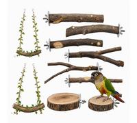 10Pcs Bird Perches Budgie Perches Natural Wood Bird Perch Stand Perch