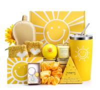 10pcs Birthday Gifts for Women, Sending Sunshine Cheer Up Pamper Christmas Gifts for Her Thank You & Get Well Soon Baskets Self Care Package Relaxation Gift for Your Mum, Wife, Best Friends, Sister