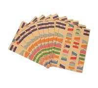 10pcs Birthday Party Gift Wrap Paper Brown Kraft Delicate Pattern