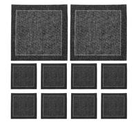 10pcs Black Cotton Cocktail Napkins, Washable Table Serviettes | Set, Absorbent Cloth for Kitchen and Bar Use, Minimalist Modern Style, Decorative Party and Wedding Table Setting
