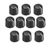 10Pcs Black D Type 6mm Potentiometer Control Knobs for Electric Guitar Volume Tone Knobs Applicable to Audio Equipment Pedals Encoder Code Switch and More