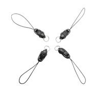 10Pcs Black Detachable Buckle Mobile Phone Accessories Keychains Pendant Buckle Small Sling Anti-Lost Lanyard Cords Hanging Head Keychains Hooks, Fasteners