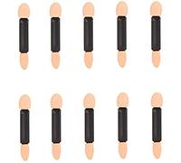 10Pcs Black Disposable Double Ended Eyeshadow Brush Sponge Tipped Oval Eyeshadow Applicator Black and Creative Beautiful Makeup Tools Girls Lady Women Daily Beauty, Makeup Brushes and Tools, Eye