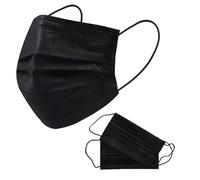 10PCS Black Disposable Face Masks - 3-Ply Non-Woven Breathable & Comfortable Masks with Elastic Ear Loops - Comfortable Daily Use Nose & Mouth Protection