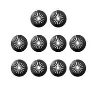 10PCS Black Drain Pipe Cover Caps with Clip Water Pipe Cover Hose Collar Decoration Fits Multiple Hoses Sizes Plastics Drain Covers, 30 to 55MM TYPE1