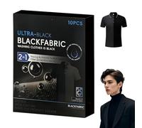 10Pcs Black Fabric Dye Sheets for Clothes,Black Clothes Dye for Washing Machine,Clothing Dyes,Restore Color,2-in-1 with Fiber Protective Serum,Fabric Dyes & Paints for Cotton Linen Silk