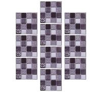 10pcs Black Grey Grid PVC Self Adhesive Wall Tile Stickers