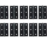 10Pcs Black Kitchen Cabinet Hinges - Door Butt Ball Bearing Hinges for Interior Cupboard Doors, Heavy-Duty Supporting Cabinet Hardware