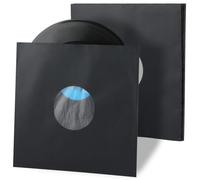 10Pcs Black Kraft Paper Dust Sleeves, Vinyl Record Covers, Anti-Static Lp Sleeves for 10-Inch Records, Protective Dual Inner Album Jackets