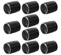 10pcs Black Lamp Dimmer Rotary Knob Replacement for Floor Lamps | Metal and Plastic Build, Matte Non Slip Texture, Quick Swap Fit for DIY Repair and Bedside Use