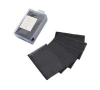 10Pcs Black Magic Bang Hair Styling Tool - Plastic Paste Posts, Square Hair Holders, Barber Grippers Accessories