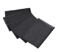 10PCS Black Magic Bangs Hair Pad, Plastic Paste Posts Square Hair Pad, Hair Styling Tool Barber Acessories Hair Holder Barber Grippers Clips and Barrettes