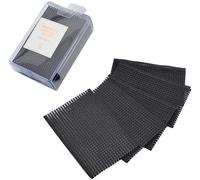 10PCS Black Magic Bangs Hair Pad, Plastic Paste Posts Square Hair Pad, Hair Styling Tool Barber Acessories Holder Barber Grippers Accessories