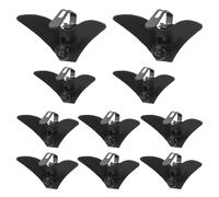10pcs Black Metal Necktie Clips for Men, Standard Width | Office Meetings, Church Wear, Smooth Matte Finish, Protects Ties from Snags, School Season Decor
