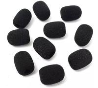 10Pcs Black Microphone Protector, 10 Rooms, Replacement Foam Cover for Telephone Helmet, Windshield, Sponge for Meeting, Anti-Winding Screens and Anti-Pop Filters