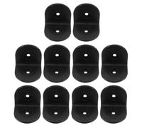10pcs Black Nylon L Bracket Corner Brace 90 Degree Right Angle | Plastic Reinforcement Hardware, Lightweight Design for Partition Panels, Drawers, Bathroom Repairs, Contractors and DIY
