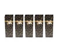 10pcs Black Paper Wine Gift Bags for Bottle Presentation and Events | Ten-piece Set, Wear-resistant Finish, Suitable for Cider and Oil Bottles, Decoration and Favors