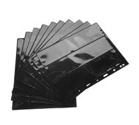 10pcs Black Pet Stamp Album Refills 3-slot Insert Pages