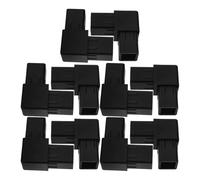 10pcs Black Plastic 2 Way L Shaped Tube Connector for 25x25mm Frames | Quick Connect Corner Fitting, 90 Degree Reinforcement for DIY Builders, Furniture Makers, Wall Thickness 0.6-1.0mm