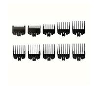 10Pcs Black Plastic Hair Clipper Limit Comb，Barber Hair Trimmer Cutting Guide Replacement Attachment Salon Styling Haircut Component(10pcs black)