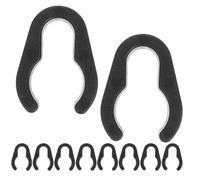 10pcs Black Plastic Mic Cable Clamps for Stand Poles | 15mm Inner Diameter Fit, Easy Install and Removal, Quick Attach Design, for Studio and Church Use